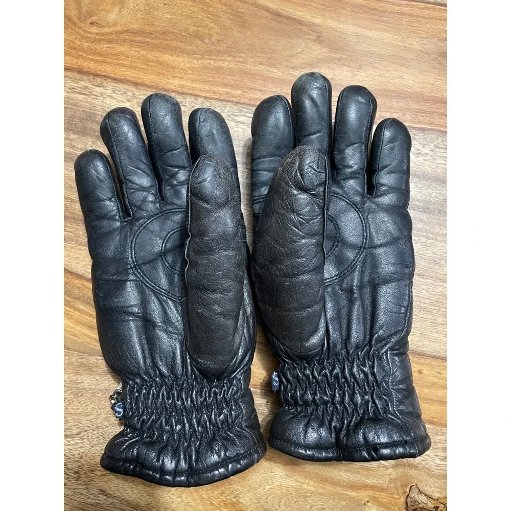 Conroy Ladies Leather Gloves Zipper Lined Size S Vintage 80's Made in Japan